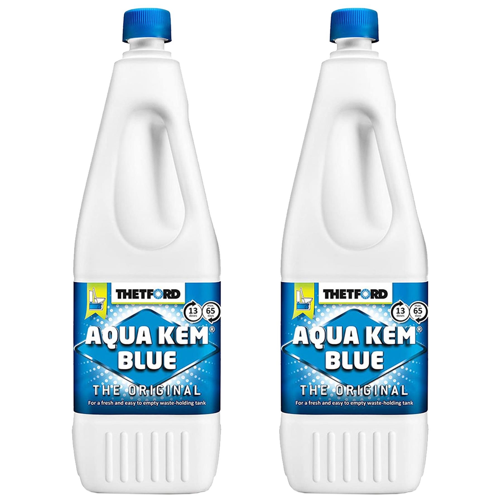 THETFORD PORTA POTTI AQUA KEM BLUE 2L PORTABLE CAMPING TOILET CHEMICAL 2 PACK
