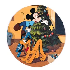 WDCC Pluto's Christmas Tree Disc Ornament NEW in Box Walt Disney Classics NIB