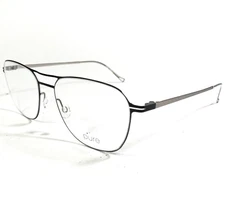 Marchon Airlock 4002 001 Eyeglasses Frames Silver Square Titanium 55-17-145
