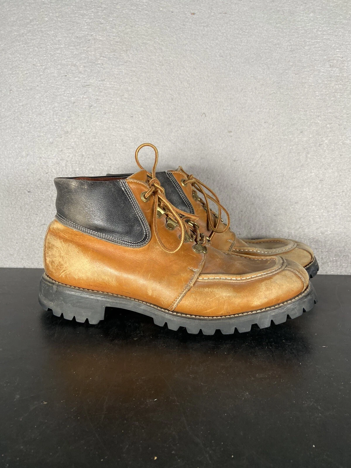 Mason Chippewa USA mountaineer Hiking boots Leather suede ankle boots Mens 9.5 C