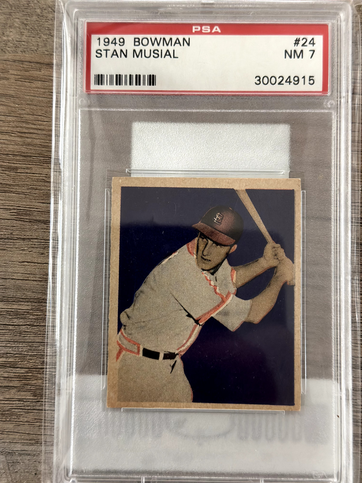 1949 Bowman # 24 STAN MUSIAL  - PSA 7 Near Mint !