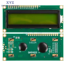 16x2 1602 Character LCD Display Module HD44780 Controller Yellow Blacklight USA