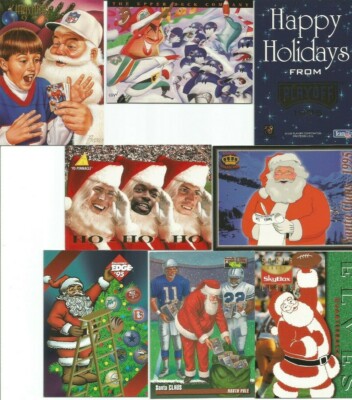 1995 FOOTBALL ''HAPPY HOLIDAYS'' 9 CARD CHRISTMAS PROMO SET-ALL MAKES