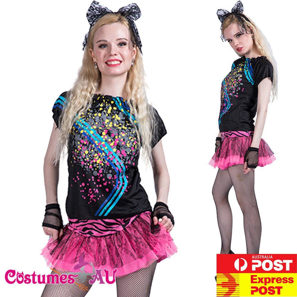 Tutu Vestuario Madonna 80's Ladies 80s Costume Pop Party