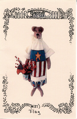 ''Flag''  2001 Raggedy Junction Sewing Dollmaking Craft Pattern # 137 28'' Tal