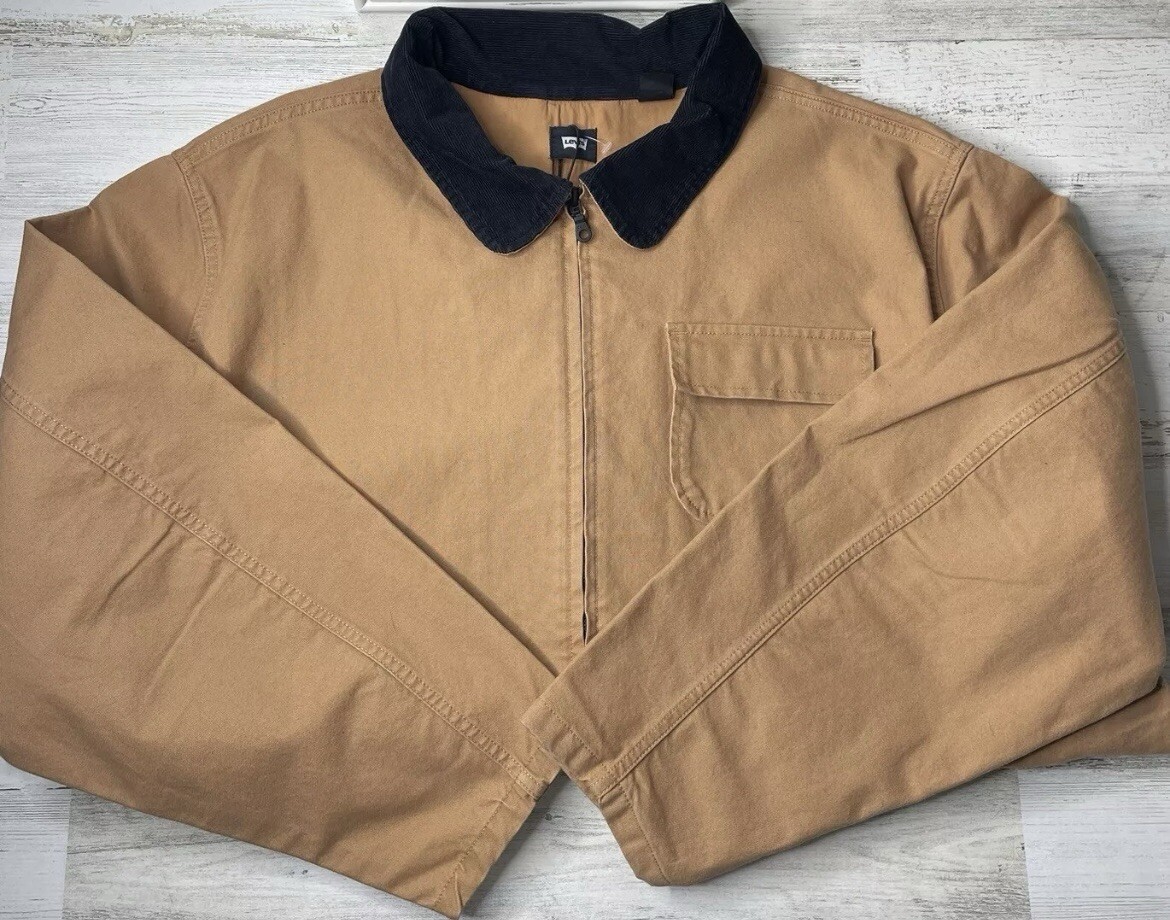 Levi’s Trucker Jacket Men's Tan Brown Canvas Coat Workwear Size: 2XL NWT