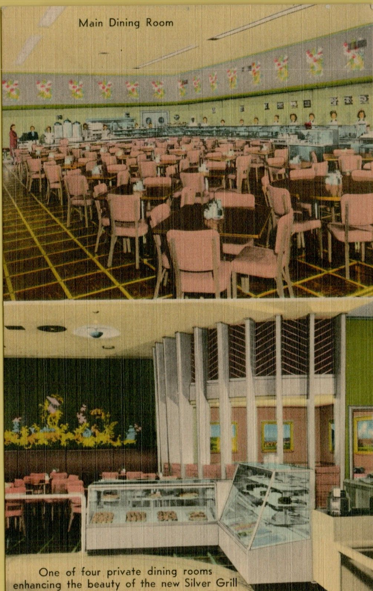 1963 Multi-View Interior Silver Grill Cafeteria Dining Amarillo TX