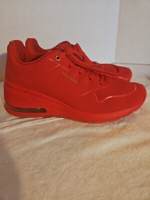 Skechers Womens Million Air Elevated Air 155401 Red Casual - Main Image