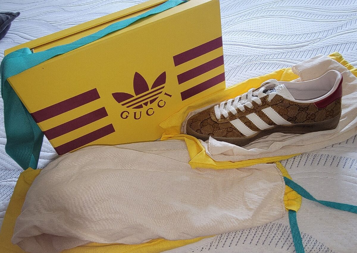 Gucci x Adidas Gazelle GG Monogram Sneakers W6 | eBay Gucci x Adidas Gazelle GG Monogram Sneakers W6 | eBay