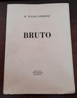 Brutto. M. Tullio Cicero. Italienisches Verlag. Broschüre. E. V. D'Arbel