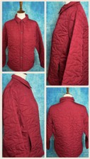WOOLRICH Raspberry Quilt Insulated Snap Button Jacket Women's Size Medium