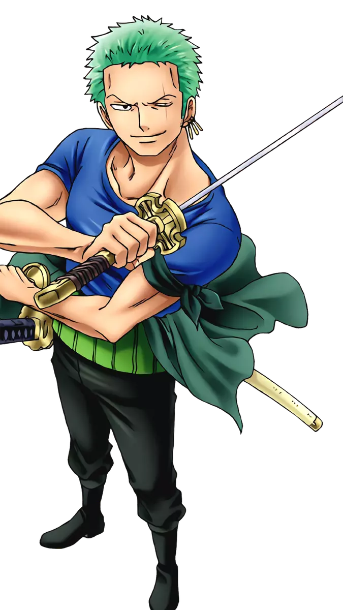 Roronoa Zoro Katanas Kawaii One Piece Weatherproof Anime Sticker 6