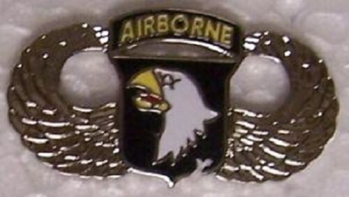 Hat Lapel Push Tie Tac Pin 101st Airborne Wings NEW - 第 1/1 張圖片