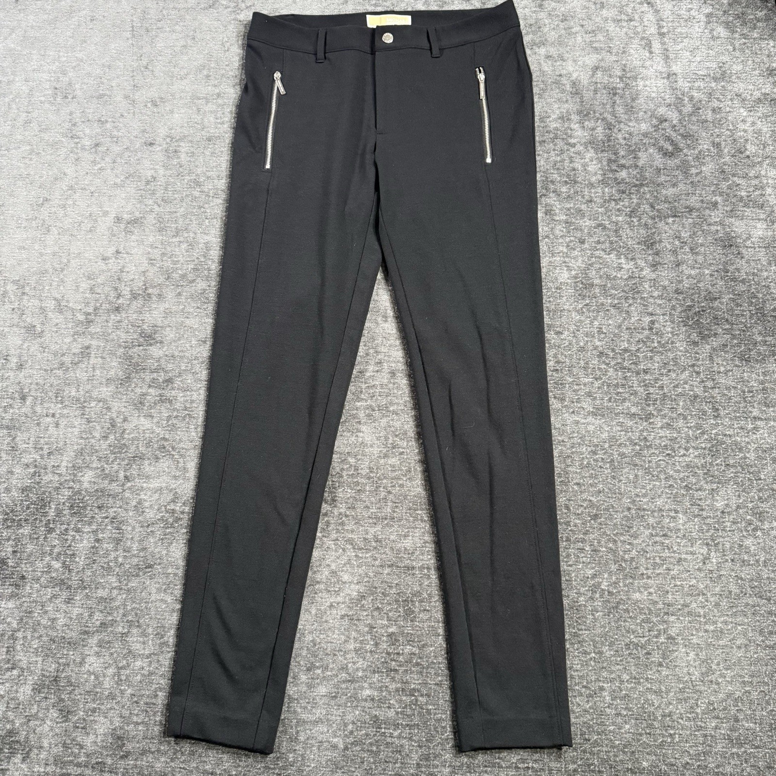 Michael Kors Women’s Black Ponte Pants Zipper Pockets Size 8 Stretch