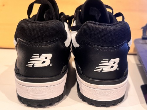 New Balance 550 Black White Leather Sneakers (BB550SV1) MENS 10.5 =WOMENS 12 NEW - Picture 6 of 9