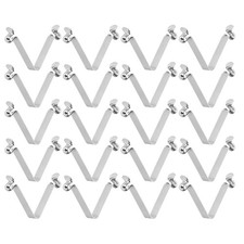 20pcs 5x6.5x35mm Double Button V-Shaped Paddle Snap Spring Clips Hollow Head