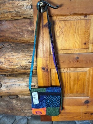 NEW Kathmandu Imports Boho Colorful Patchwork Crossbody Purse Adjustable Strap