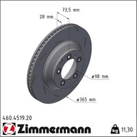 Zimmermann 460.4519.20 Bremsscheibe FüR Porsche Panamera 971