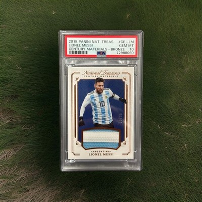 2018 Panini National Treasures Lionel Messi Patch Bronze /35 PSA