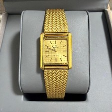Omega De Ville Vintage Square Hand Wound Watch Gold Rare Timepiece Classic