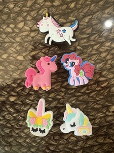 Unicorn & Pony Croc/Decorative Charms (x5)