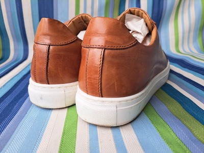 Bruno Magli Daniel Mens 10.5 Brown Leather Casual Sneakers  display picture 2
