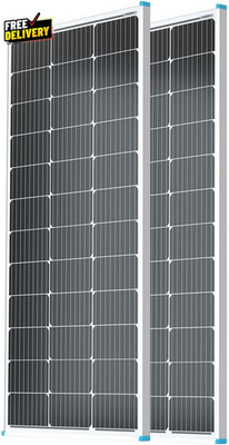 2PCS Solar Panels 100 Watt 12 Volt High-Efficiency Monocrystalline PV Module P..