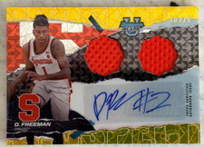 2024 Bowman U Best Donavan Freeman Dual Patch Auto Yellow Laser /75 Player Worn!