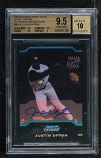 2004 Bowman Draft Aflac All-American Chrome /125 Justin Upton BGS 9.5 Auto 1c9h