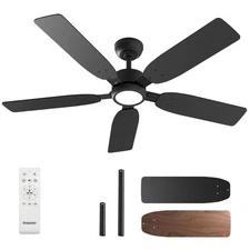 Ceiling Fans with Lights and Remote, 52 Inch Circulate Warmth Reversible Moto...