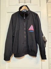 Vintage Ocean Pacific OP Eco Logic 90s Windbreaker Jacket Surfer Mens L/XL Black