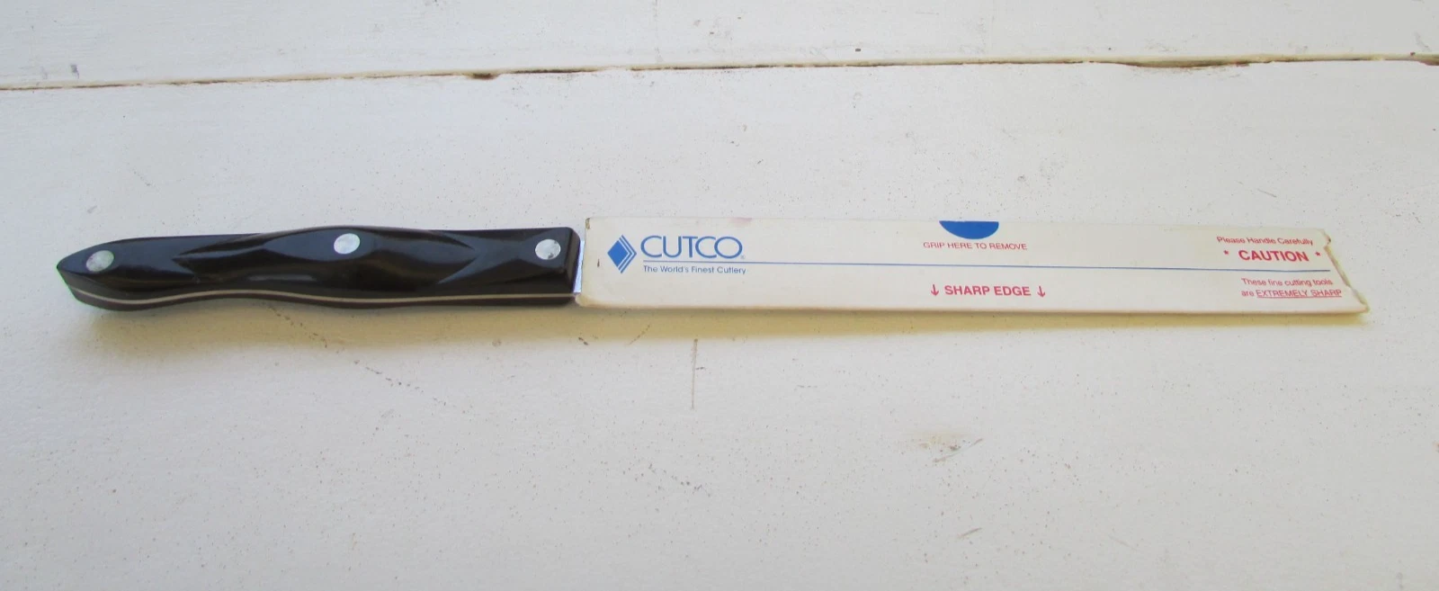 MIntCutco 1723 Serrated Carving Knife Carver W/ Brown Handle 9" Blade 14.5"L USA