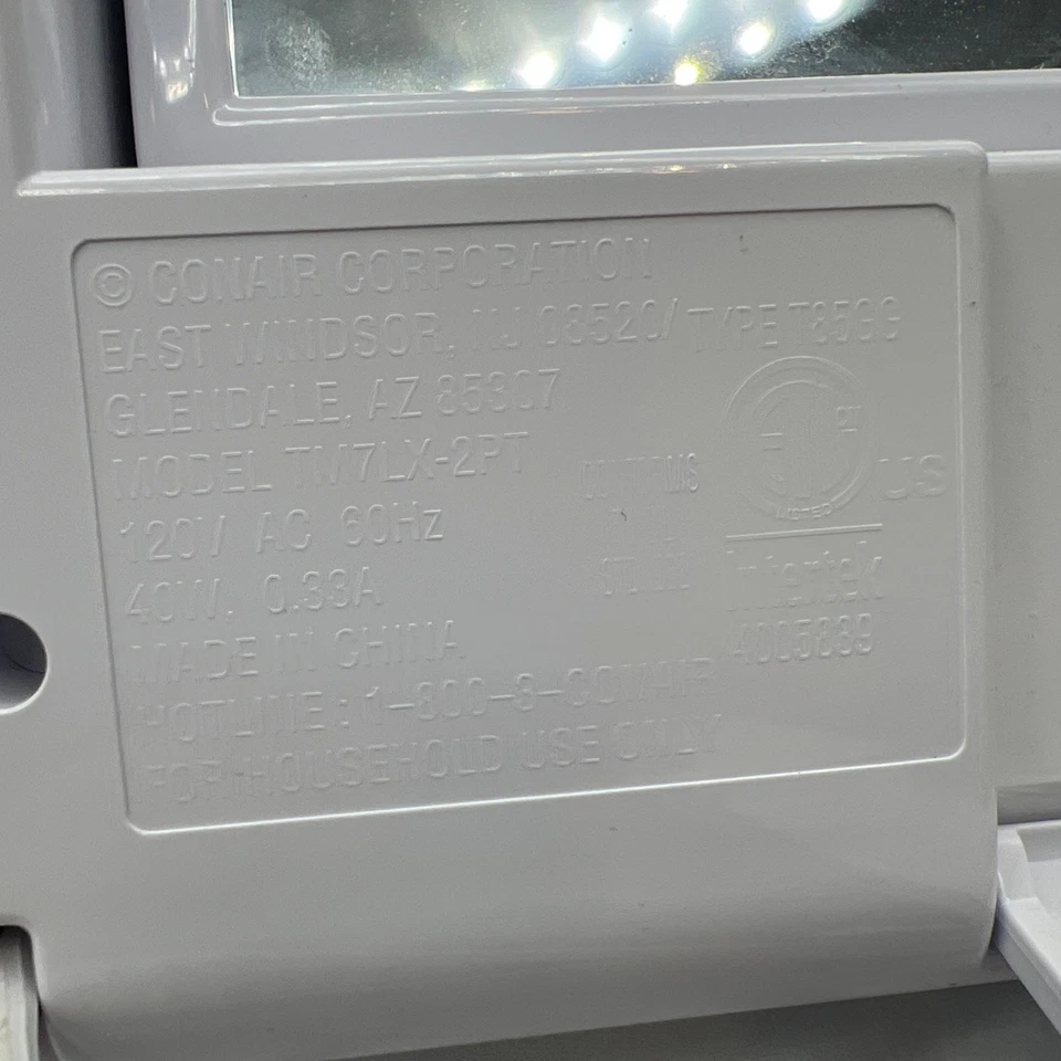 Tocador con espejo de maquillaje ampliado iluminado Conair 4 ajustes probado TM7LX Foto 4 de 4