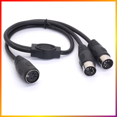 MIDI Y Splitter Kabel Adapter DIN 5 Pin Dual 2 Male Female für Mixer Keyboard