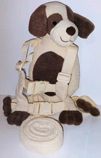 Eddie Bauer Puppy Dog Toddler Child Backpack Harness Safety Leash Plush Brown (J