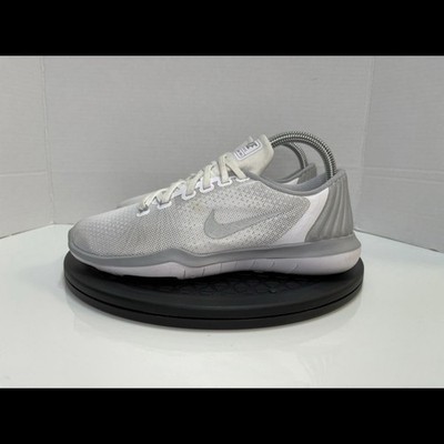 Nike Flex Supreme TR 5 Womens Size 6.5 White Gray Walking Shoes Sneakers