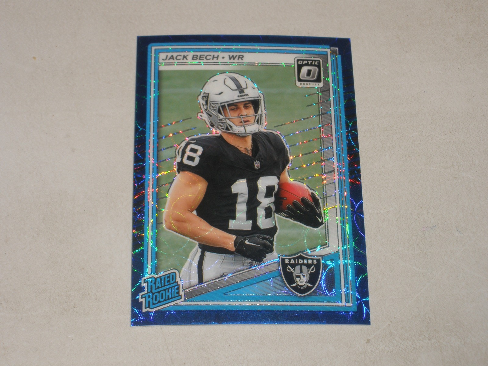 2025 Donruss Optic Rated Rookie Blue Scope Prizm #211 Jack Bech RC