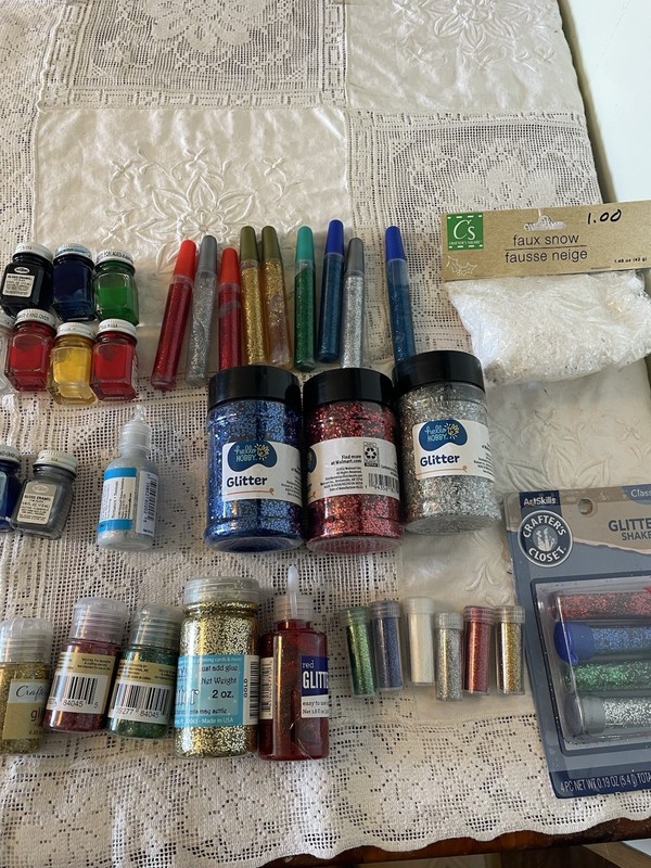 Glitter, Faux Snow, and Model Paint
