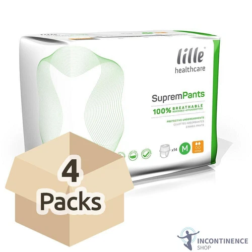 4x Pantalon d'incontinence Lille Suprem Extra Medium Paquet de 14 1300ml