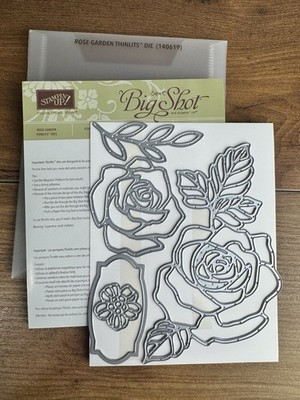 Stampin  Up! Rose Garden Thinlits Sizzix Dies Roses Floral Garden 140619 Wedding