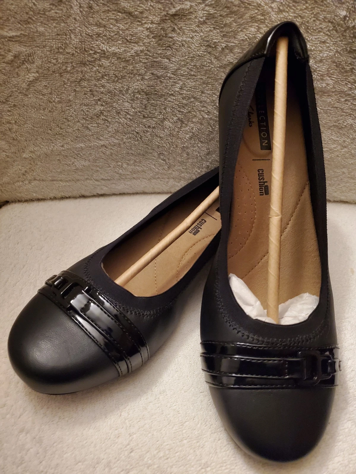 Clarks Kinzie Light Flat Nero Donna 8W