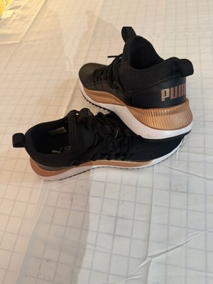 PUMA Softride One4all Womens 6 Black Rose Gold Sneakers 393774-04 NWOB