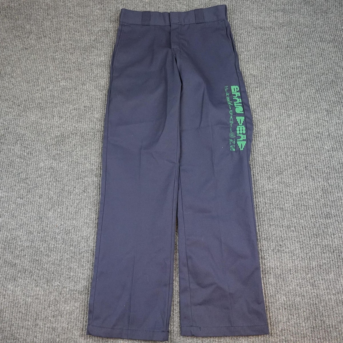 Dickies Brain Dead 874 Pants Mens 30x32 Blue Dog Patch Workwear
