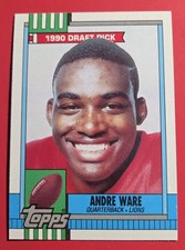 1990 Topps Andre Ware Rookie Card # 349 Houston Cougars Heisman. rookie card picture
