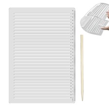 Line Stencil Straight with Wooden Scratching Pen 0.35inch Spacing Plastic Ste