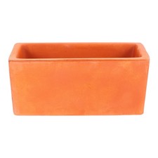 Terracotta Flower Pot Trough Planter Pots Garden Rectangle