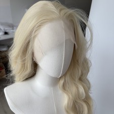 Long Wavy Soft HD Lace Front Wig Blonde Synthetic Hair Heat Resistant