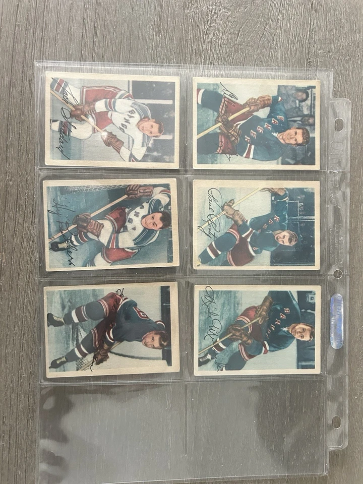 (12) 1953-54 Parkhurst NY Rangers 54,55,58,59,60,61,62,63,64,65,66,67 todo excelente+/nuevo Foto 3 de 4