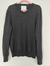 Aubin & Wills Men's Merino Wool V- Neck Pullover Size Large