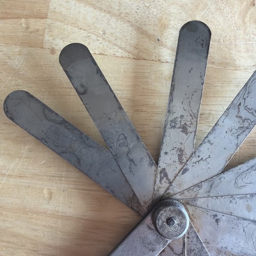 Indestro Super 10 Blade Folding Feeler Gauge Set No. 210 Vtg Made in USA - Bild 3 von 15